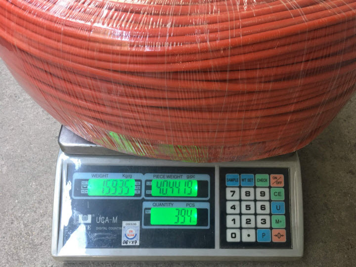 Orange cable for load cell, roll 400M
